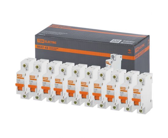 Автоматический выключатель TDM ВА47-63 1Р 20А SQ0218-0004 – изображение 2