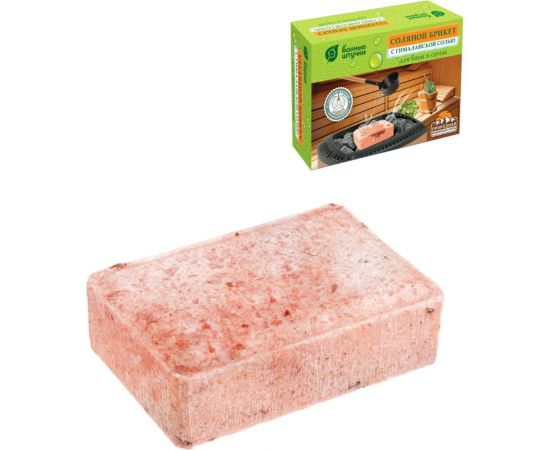 Соляной брикет с гималайской солью, для бани и сауны Банные штучки 33686 