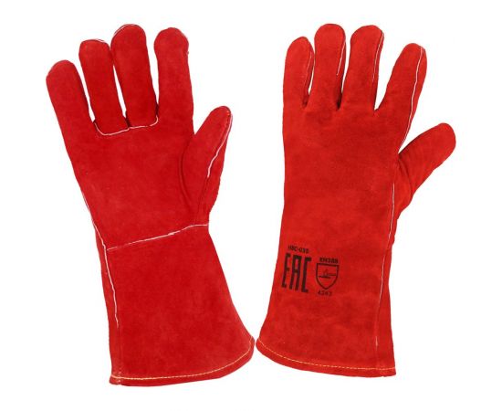 Утепленные краги сварщика Optima ТРЭК, спилковые, пятипалые HBC-035 