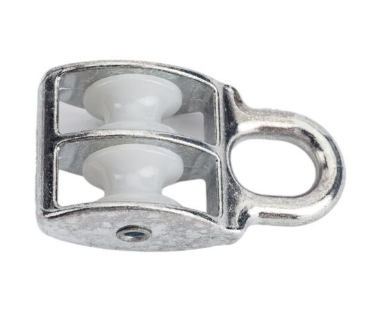 Двойной оцинкованный блок для троса, нейлоновый шкив 15мм 1шт - ярлык Tech-Krep 112728 