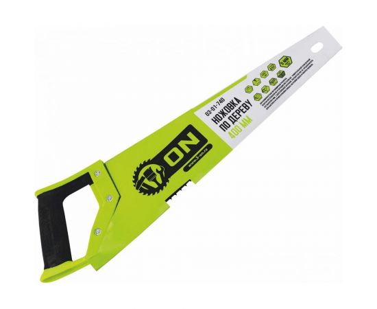 Ножовка по дереву ON 2-х сторонняя заточка, закаленный зуб 8 мм, 400 мм 03-01-740 