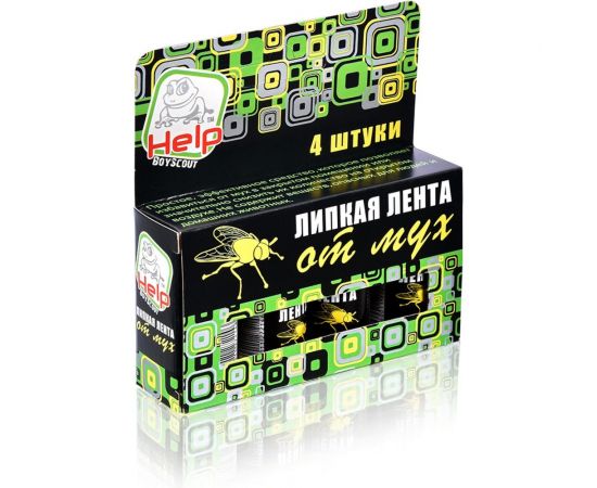 Липкая лента от МУХ, 4 шт. в упаковке HELP 80241 – изображение 4