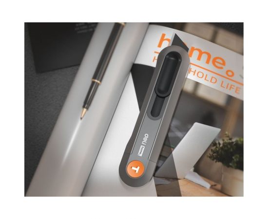 Технический нож DELI home series gray ht4008c Т-образное лезвие, эксклюзивный дизайн, софттач пластик, безопасная конструкция, подарочная упаковка 112885 – изображение 6