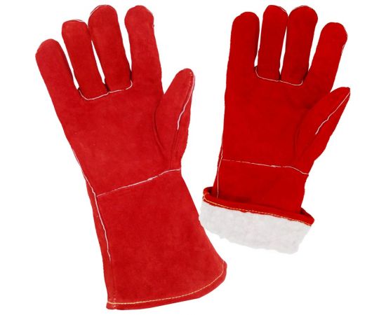 Утепленные краги сварщика Optima ТРЭК, спилковые, пятипалые HBC-035 – изображение 6