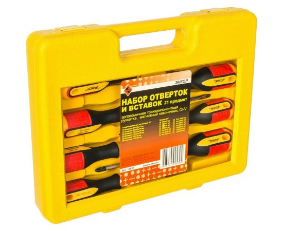 Набор отверток и вставок 21 предмет Энкор 19837 – изображение 4