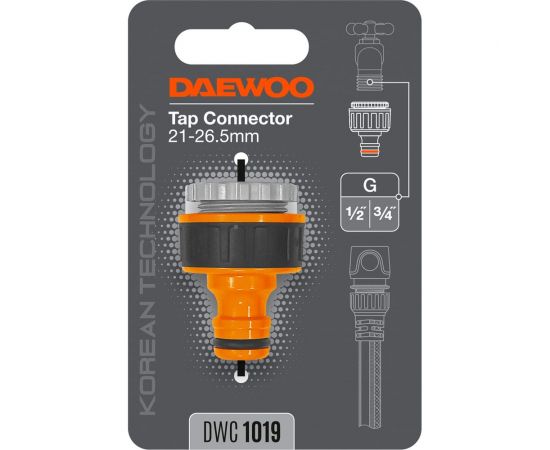 Адаптер для кранов с внешней резьбой (1/2""; 3/4""; 21-26.5 мм) DAEWOO DWC 1019 – изображение 2