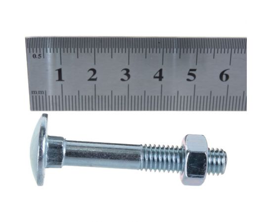 Мебельный болт Tech-Krep DIN603 оцинк. М8х50 с гайкой 4 шт 108769 – изображение 3