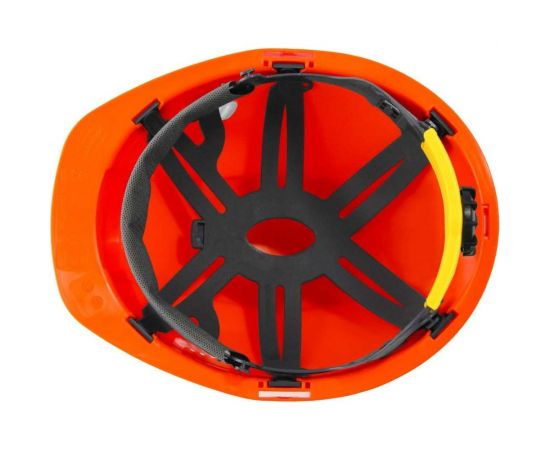 Комплект лесоруба РОСОМЗ КСН65 Expert RX FavoriT Trek RAPID оранжевая каска с храповым механизмом+щиток сетка+ наушники 75614+04436+60105 – изображение 7