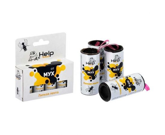 Липкая лента от МУХ, 4 шт. в упаковке HELP 80241 – изображение 3