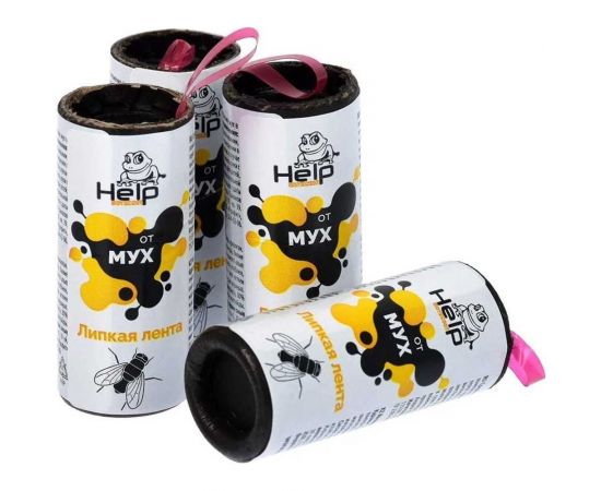 Липкая лента от МУХ, 4 шт. в упаковке HELP 80241 – изображение 2
