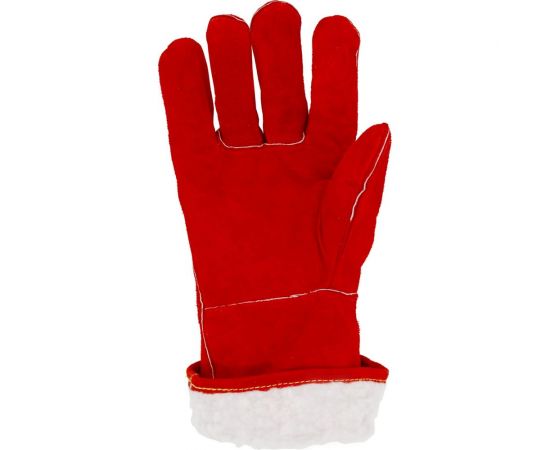 Утепленные краги сварщика Optima ТРЭК, спилковые, пятипалые HBC-035 – изображение 3