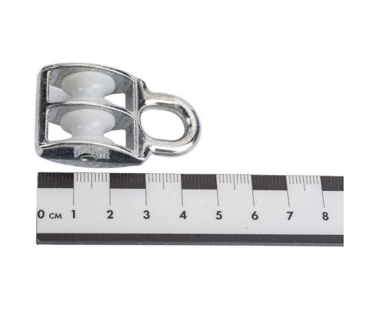 Двойной оцинкованный блок для троса, нейлоновый шкив 15мм 1шт - ярлык Tech-Krep 112728 – изображение 2