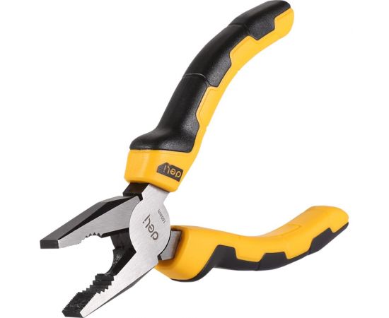 Комбинированные плоскогубцы DELI DL2006 160мм, CrV, двухкомпонентная рукоять 98444 – изображение 2