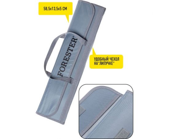 Набор для гриля Forester вилка , лопатка, щипцы, 6 шампуров 55 см, в чехле BBQ-9 – изображение 9