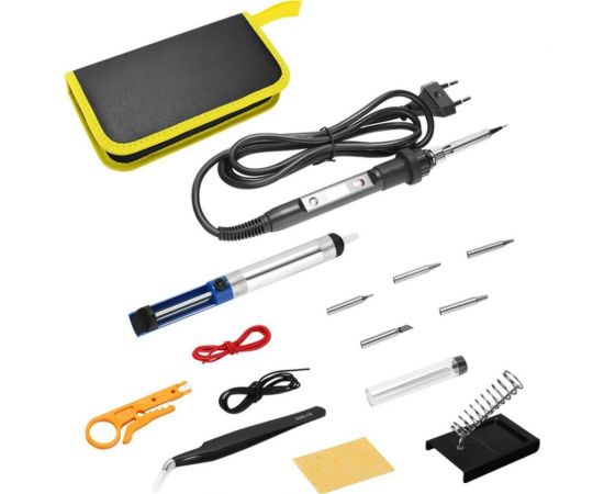 Цифровой паяльник DEKO SI10 80Вт/220В в кейсе + набор аксессуаров, 12 шт 065-0400 