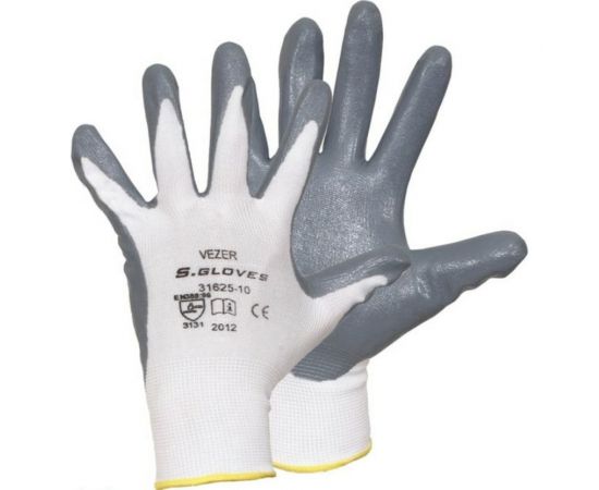 Нейлоновые перчатки с нитриловым покрытием S. GLOVES VEZER размер 09 31625-09 