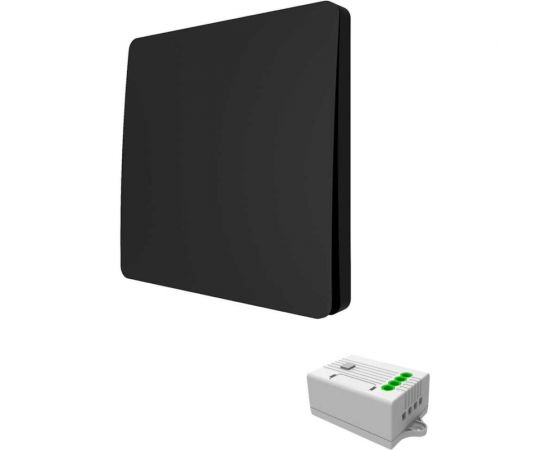 Умный беспроводной 1-клавишный выключатель GRITT Space черный комплект: 1 выключатель, 1 радиореле, 1000Вт, IP67 13116 