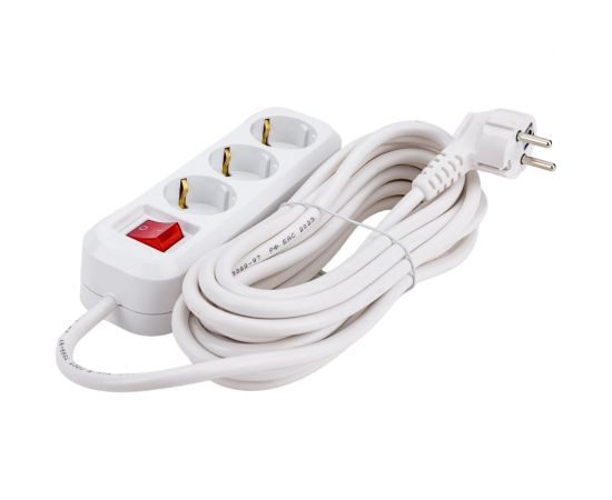 Удлинитель UNIVersal s-303а пвс 3/1,5 3гн. с заземлением, с выключателем, длина 7м (еврослот) 1728 