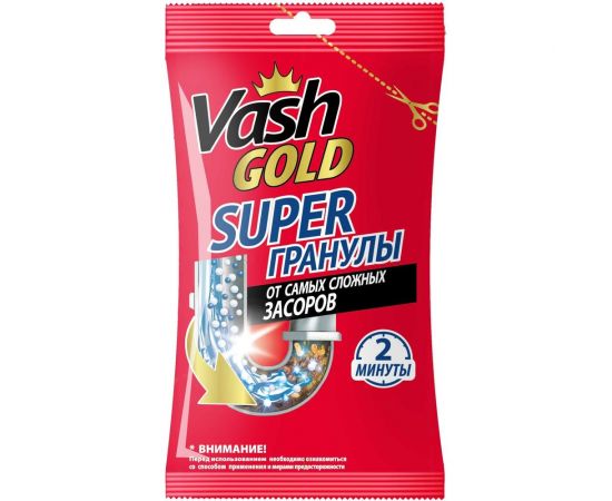 Средство для прочистки труб VASH GOLD Super гранулы САШЕ 70 гр 307376 