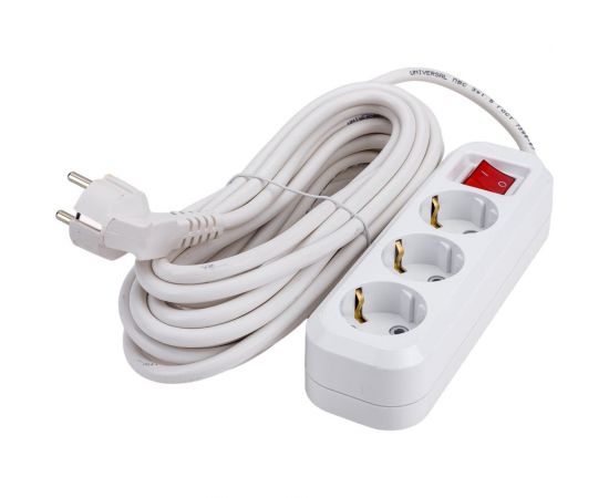 Удлинитель UNIVersal s-303а пвс 3/1,5 3гн. с заземлением, с выключателем, длина 7м (еврослот) 1728 – изображение 5