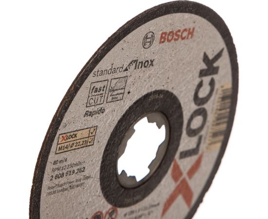 Отрезной диск по нержавеющей стали X-LOCK (125x1x22.2 мм) Bosch 2608619262 – изображение 6