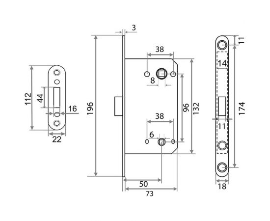Магнитная бесшумная защелка Trodos CX410B-S CP хром 202133 – изображение 3