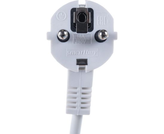 Удлинитель Smartbuy 4 гнезда 3 метра 16А/3,5кВт с выкл. и заземлением ПВС 3х1,0 SBE-16-4-03-ZS – изображение 4