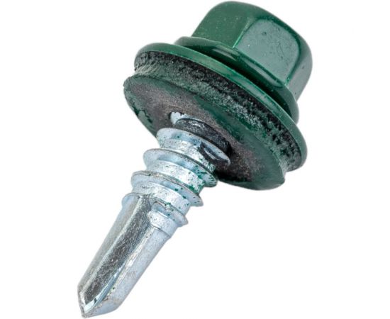 Кровельный саморез Невский Крепеж св., 5,5x19 мм, ral 6005 зеленый, 60 шт. ведро малое нк 824573 – изображение 3