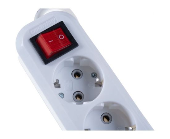 Удлинитель Smartbuy 4 гнезда 3 метра 16А/3,5кВт с выкл. и заземлением ПВС 3х1,0 SBE-16-4-03-ZS – изображение 3