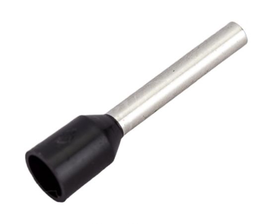 Наконечник-гильза HLT Ншви 1.5 мм2 с изолированным фланцем черый Е1512 L=12мм упаковка 100 шт 084-04-34,084-04-034 4670042794081 – изображение 4