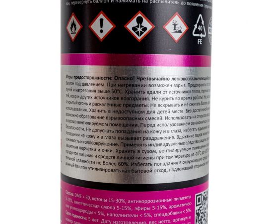 Грунт-эмаль DETOP антикоррозионная, графитово-серый, RAL 7024, аэрозоль 650 мл DTI-A07735 – изображение 3