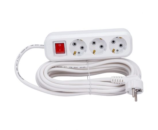 Удлинитель UNIVersal s-303а пвс 3/1,5 3гн. с заземлением, с выключателем, длина 7м (еврослот) 1728 – изображение 4