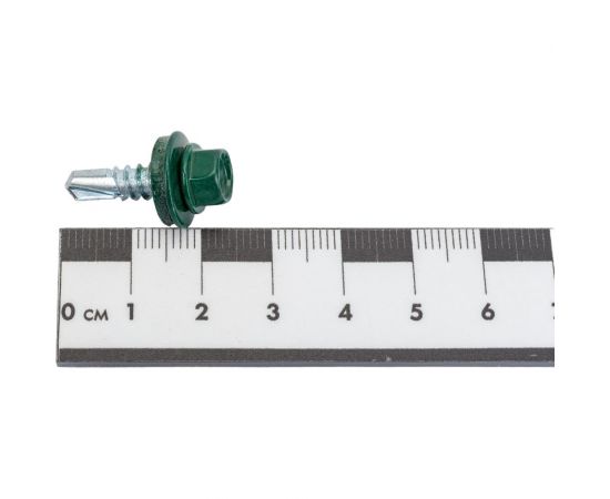 Кровельный саморез Невский Крепеж св., 5,5x19 мм, ral 6005 зеленый, 60 шт. ведро малое нк 824573 – изображение 4