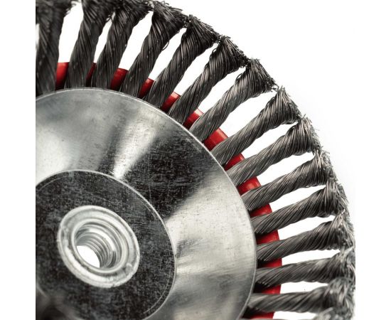 Щетка-чашка по металлу для УШМ 150 мм, М14, крученая проволока SAMGRUPP 16221 – изображение 3