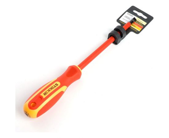 Диэлектрическая шлицевая отвертка STEKKER SL 6.5 х 150мм, SDE-SL65-150, 39768 – изображение 4