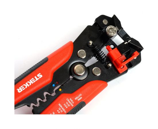 Автоматический многофункциональный инструмент для зачистки кабеля (стриппер) STEKKER wsc-001 0.2-6 мм 39775 – изображение 4