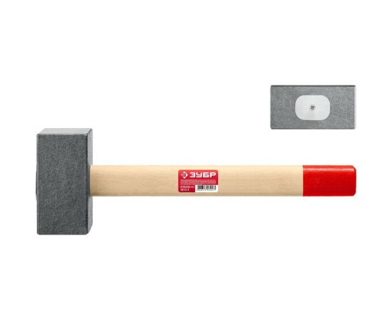 Кованая кувалда ЗУБР 4 кг, деревянная рукоятка, 550 мм 20112-4 – изображение 4