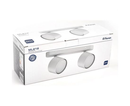 Светильник для натяжных потолков FERON ML212 настенно-потолочный под лампу GX53, белый 41476 – изображение 6