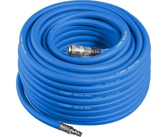 Воздушный шланг ЗУБР с фитингами рапид 20 м, 10x15 мм, 20 бар 6481-20 