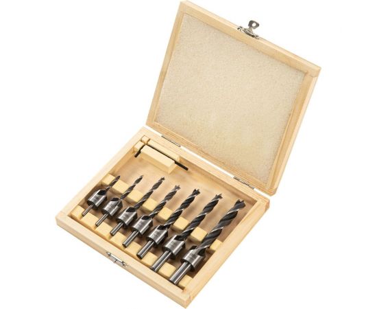 Набор сверл зенкеров по дереву 3-10 мм, 7 шт Denzel 704272 