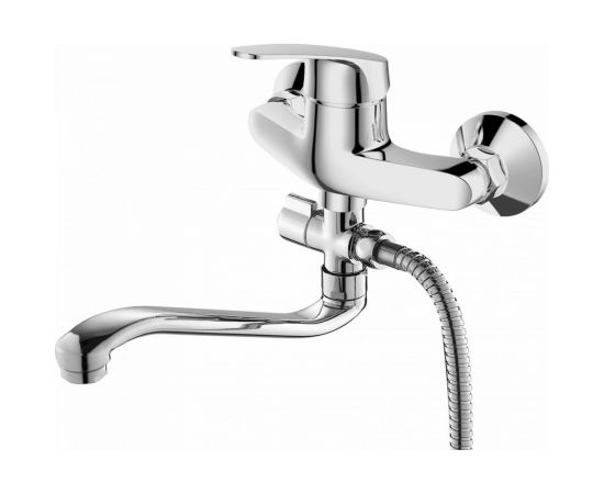 Смеситель для ванны DEVIDA ELSI с поворотным изливом и наружным поворотным дивертором DVL0322-05 