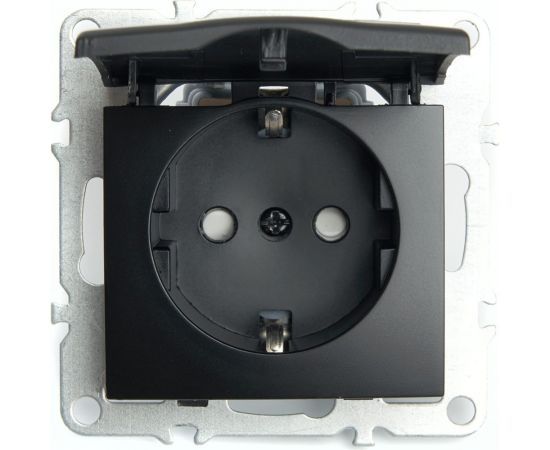 1-местная розетка STEKKER с/з с крышкой (механизм), серия Эрна, PST16-9112-03 49156 