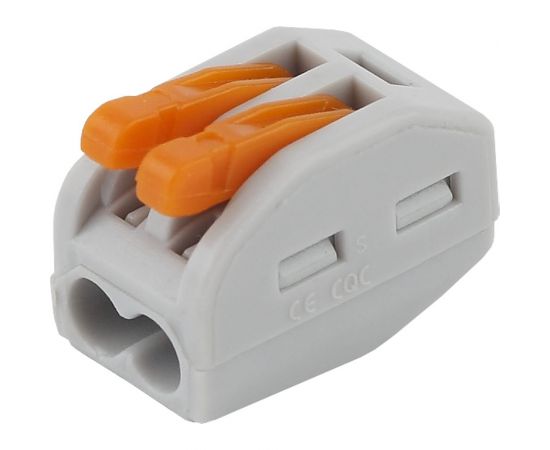 Клемма ЭРА серия 412 с рычагом 2 отверстия 0.08-2.5мм2 упаковка Б0057072 