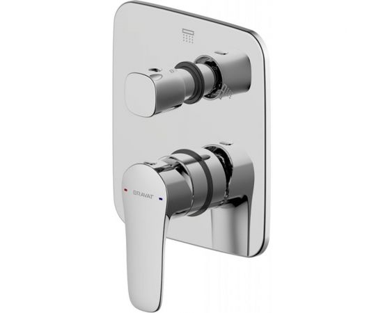 Встраиваемый смеситель Bravat Source 2-функции, хром 00266755 PB8173218CP-2-ENG 