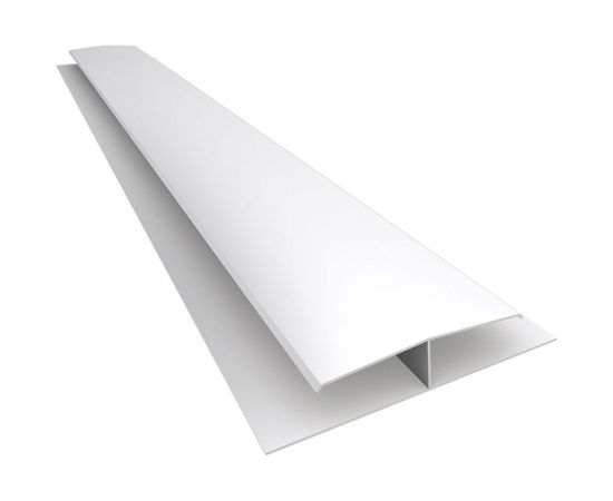 Стыковочный ПВХ профиль Центурион Н-образный, 3 мм, белый, 2,44 м 14646 