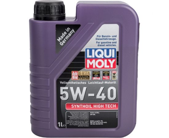 Синтетическое моторное масло LIQUI MOLY Synthoil High Tech 5W-40 SN A3/B4 1л 1855 