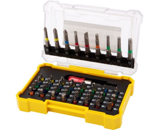 Набор бит 50 шт с магнитным адаптером 25-50 мм сталь S2 KRANZ KR-92-0462 