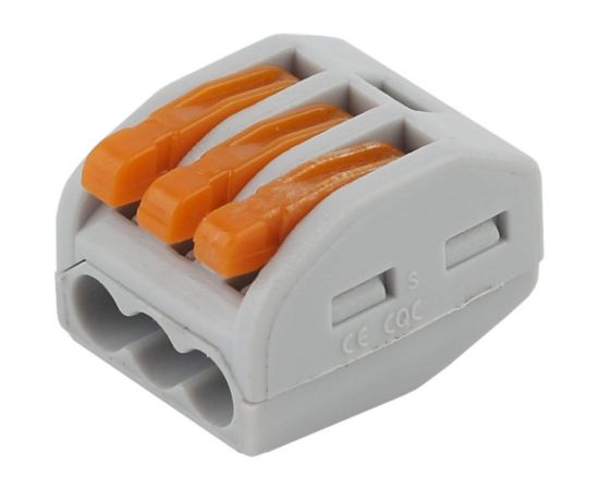 Клемма ЭРА серия 413 с рычагом 3 отверстия 0.08-2.5мм2 упаковка Б0057070 