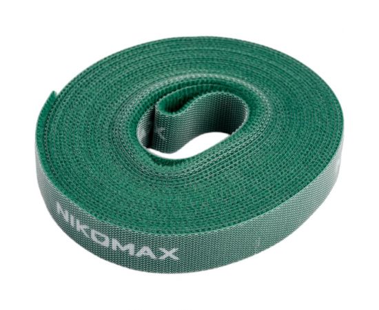 Стяжка-липучка NIKOMAX нарезаемая, в рулоне 5 м, ширина 15 мм, зеленая NMC-CTV05M-15-RL-GN 