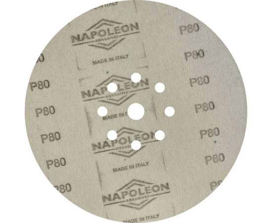 Шлифовальный круг на липучке Giraffe GOLD 100 шт, 225 мм, 9 отв., Р80 ABRAFORM AF100-GG-80 – изображение 6